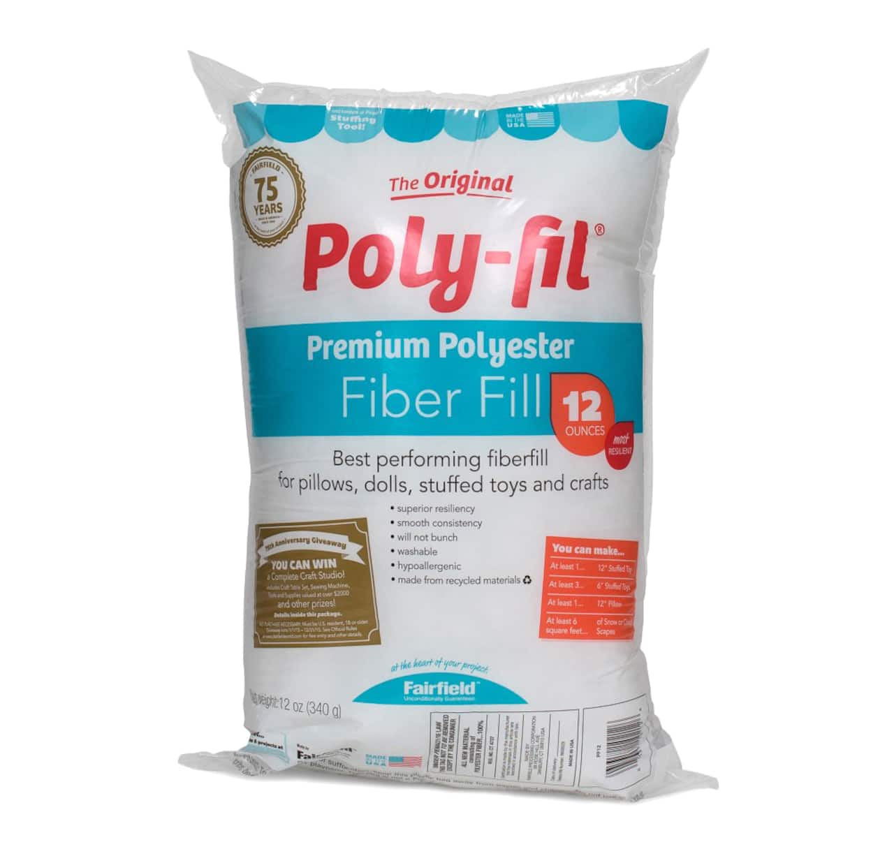 The Original Poly-fil&#xAE; Premium Fiber Fill Bag, 12oz